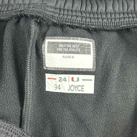 Miami Hurricanes Pants Mens XL Black College Football Team Issued Track Adidas - Picture 6 of 12